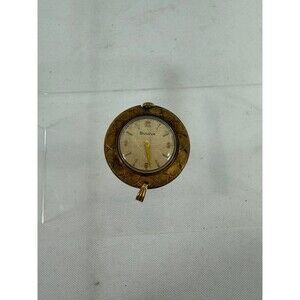 vintage Bulova 17-jewel gold-tone pendant necklace watch NO CHAIN WATCH ONLY